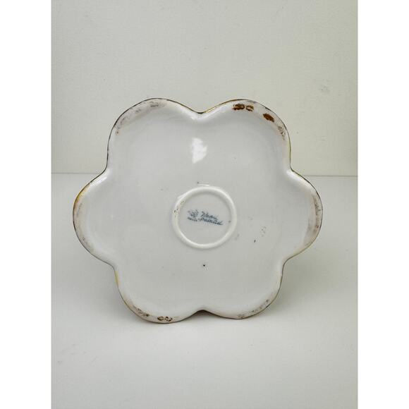 NIPON Porcelain Hand-Painted Chocolate Pot Pink Rose Gold Raised Beaded Gilt VTG - Picture 9 of 13